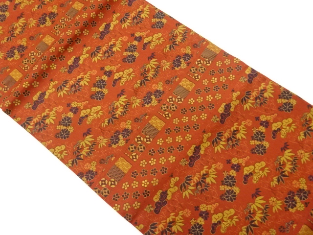 JAPANESE NAGOYA OBI / WOVEN SHOCHIKUBAI